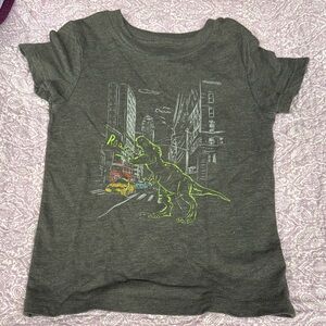 Cat & Jack Dinosaur Cityscape Tee - Dark Gray